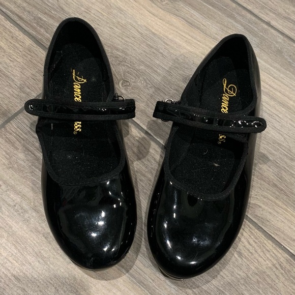 Kids Dance Class Girls Mary Jane Leather Slip On Black